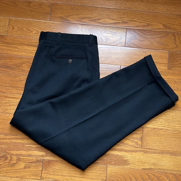 Vintage AMERICA TRADITION Wool Pants Trousers Black Men’s Size 36 Made in Canada - Picture 1 of 11